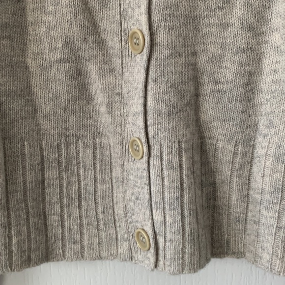 NWT J. CREW FACTORY Gray Lambswool V-Neck Long Sleeves Cardigan Sweater Size S - Picture 6 of 14